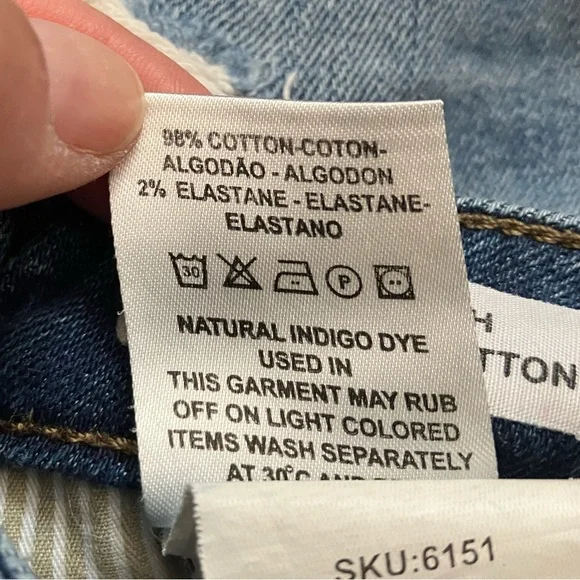 DL1961 Lucy Denim distressed blue Jean girls shorts 14 - Picture 8 of 11